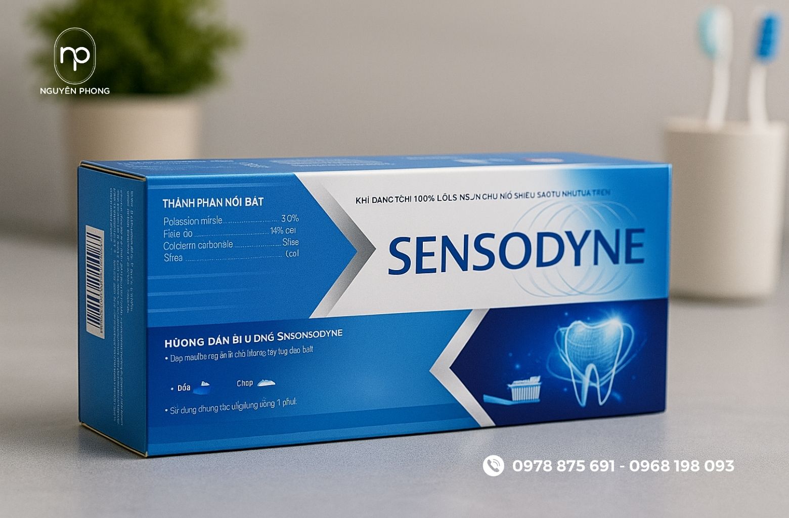Hộp giấy đựng kem đánh răng Sensodyne